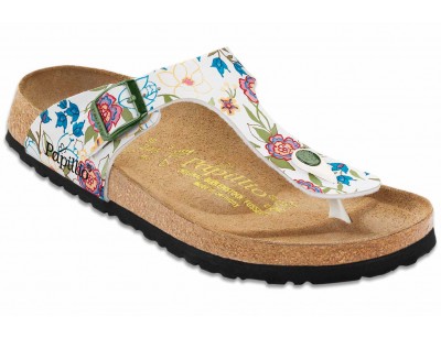 Gizeh Paint & Stitched Flower White
